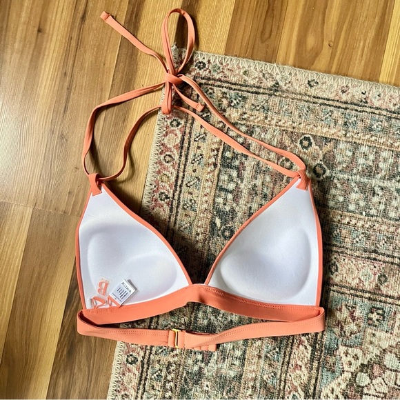 B. SWIM ORANGE DEEP SEA MOLDED HALTER BIKINI TOP Size Medium - Picture 3 of 9